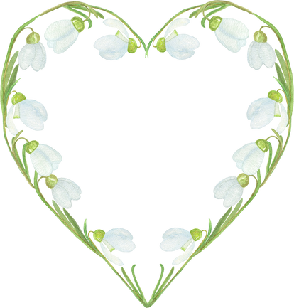 Snowdrop Flower heart